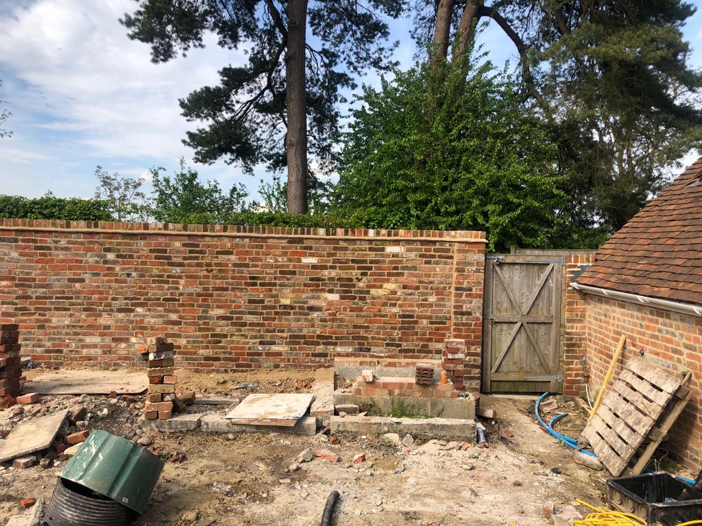 Garden Wall Repair With Lime Mortar