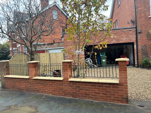 Garden Wall With Railings